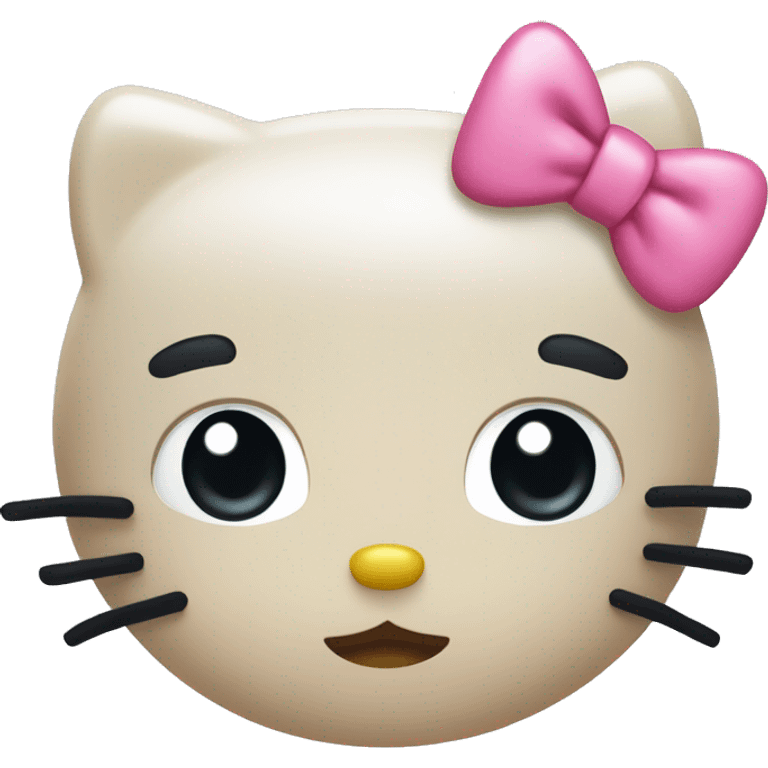 Hello kitty with cute bow emoji