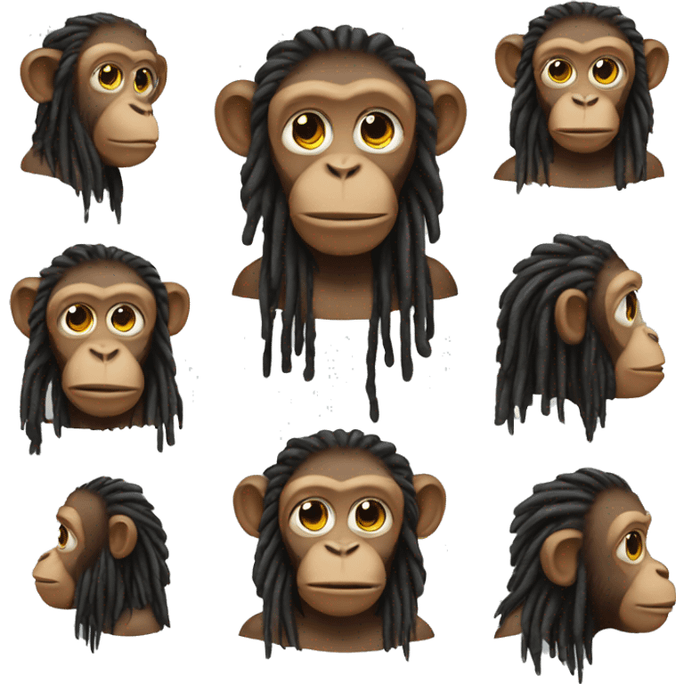 monkey with dreads emoji