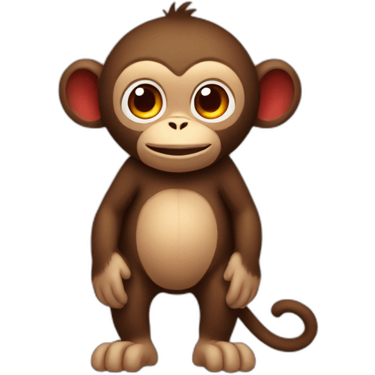 Monkey with big red butt emoji