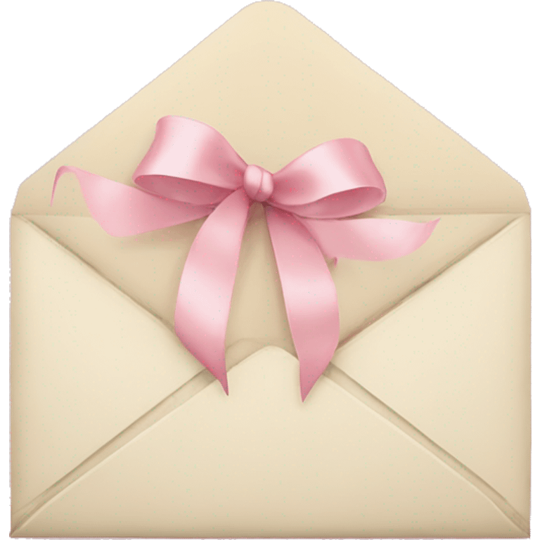 vintage love letters in envelope tied with a baby pink ribbon  emoji