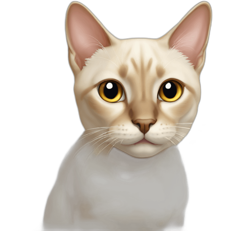 flamepoint-cream-siamese-cat-cross-eyed emoji