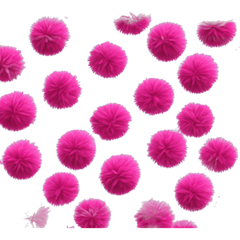 Realistic pink varsity spirit pom poms isolated. emoji