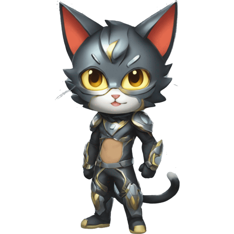 Catboy-Chibi-Sona-Shiny-Fakémon with a mask full body emoji