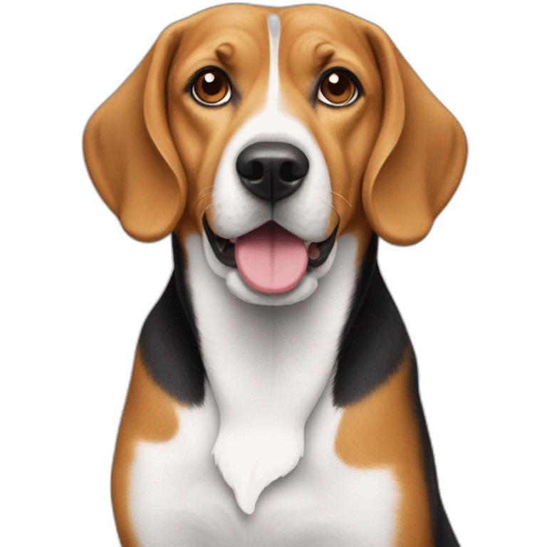 Beagle avec un Bretzel emoji