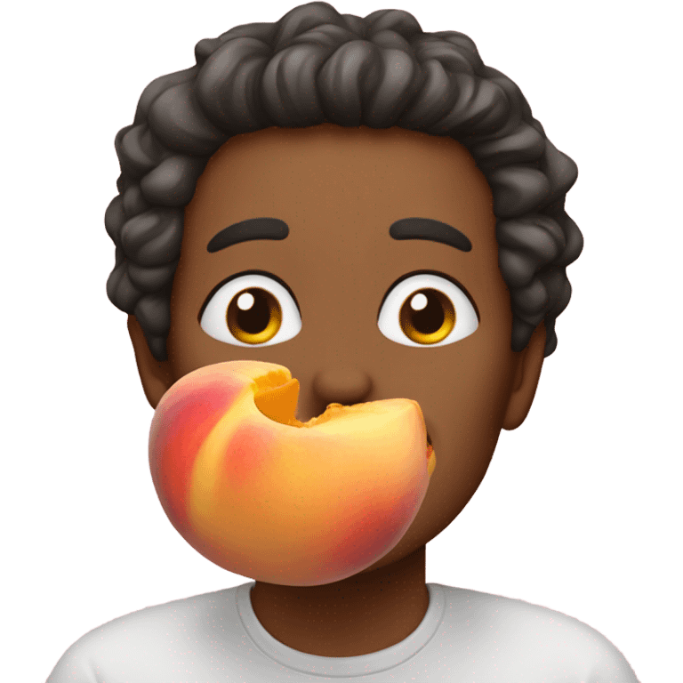 Licking a peach emoji