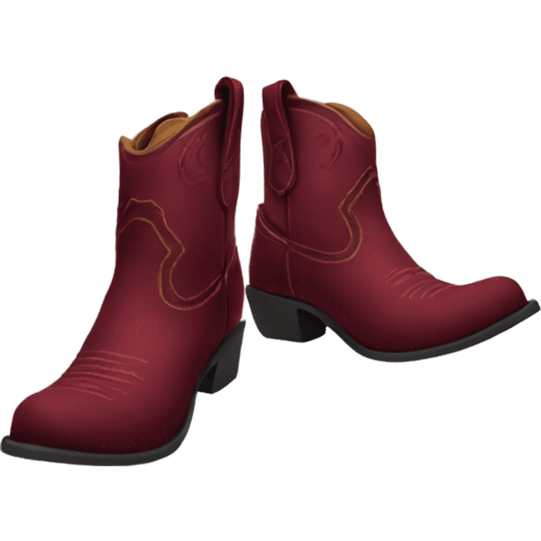 Burgundy red cowgirlboot emoji