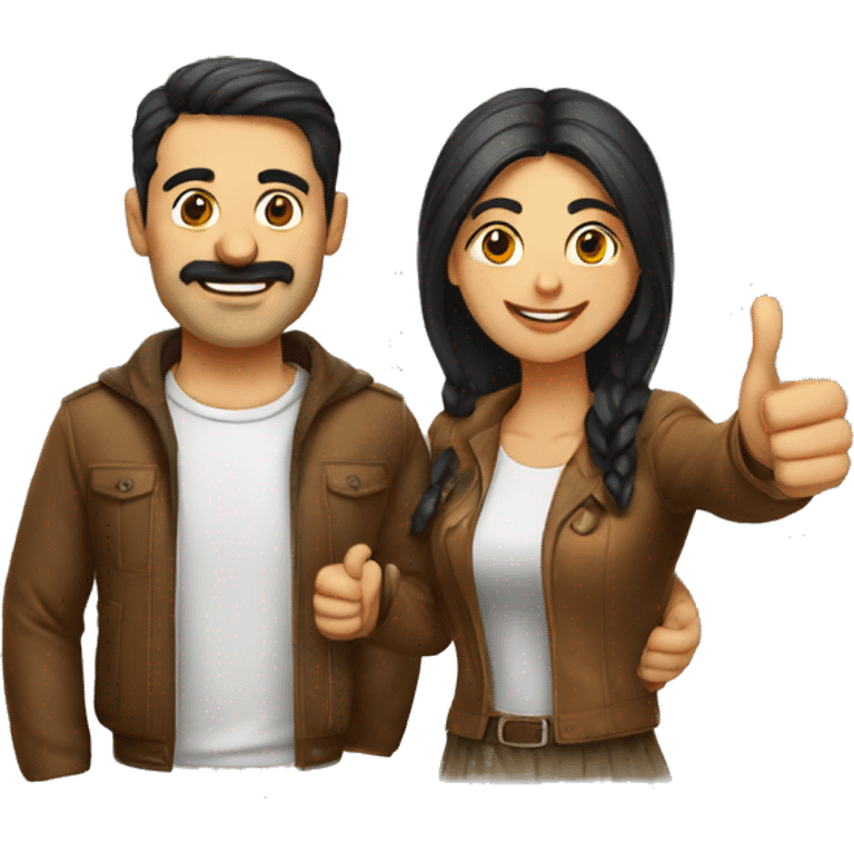 TURKISH COUPLE WITH THUMBS UP emoji