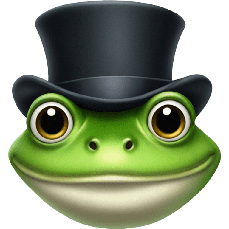 Frog in a top hat  emoji