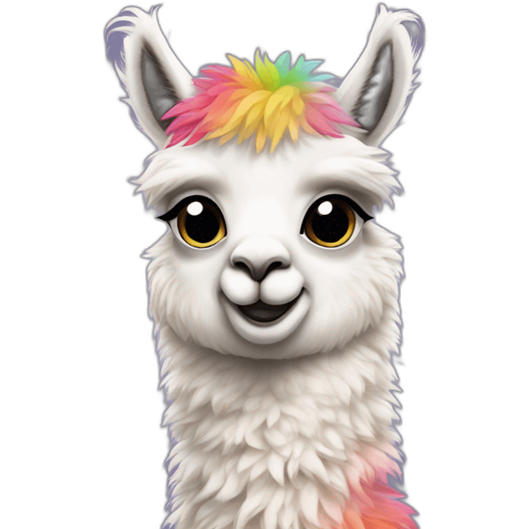 baby llama multicolor  emoji