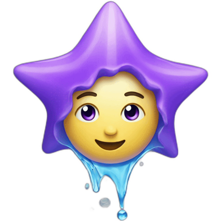 Water made of Purple Stars emoji