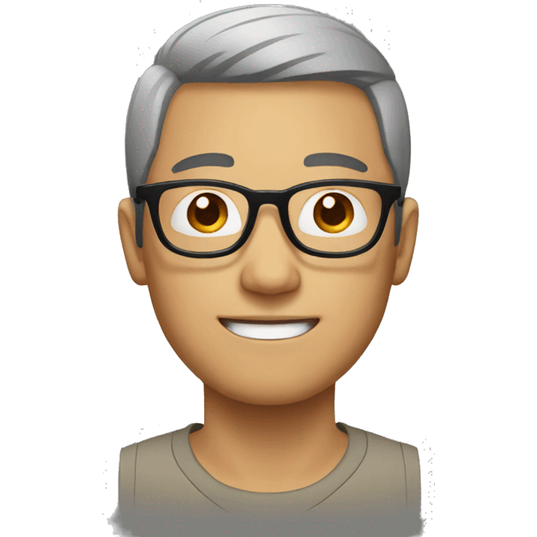 asian man wearing glasses emoji