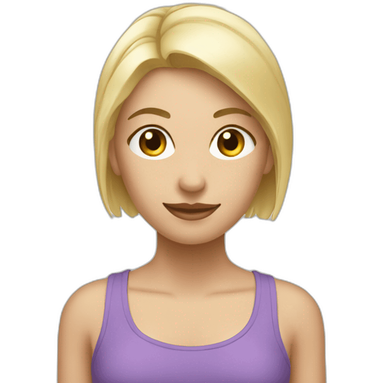 short blonde pilatesű emoji