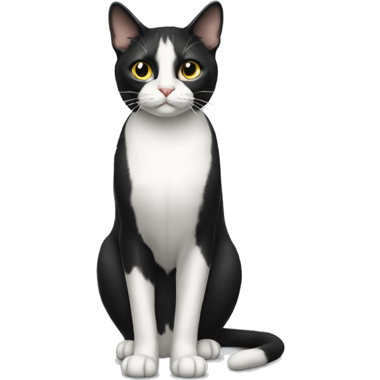 Tuxedo Cat Breed Full Body emoji