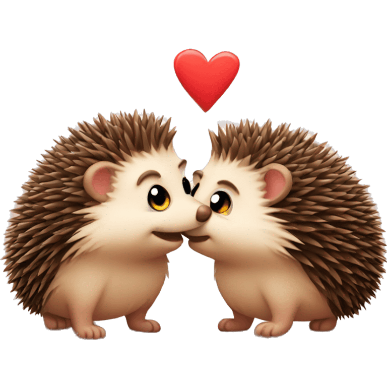 Two hedgehog in love emoji