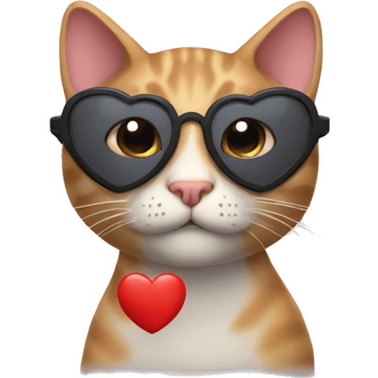 Gato con lentes de corazón  emoji