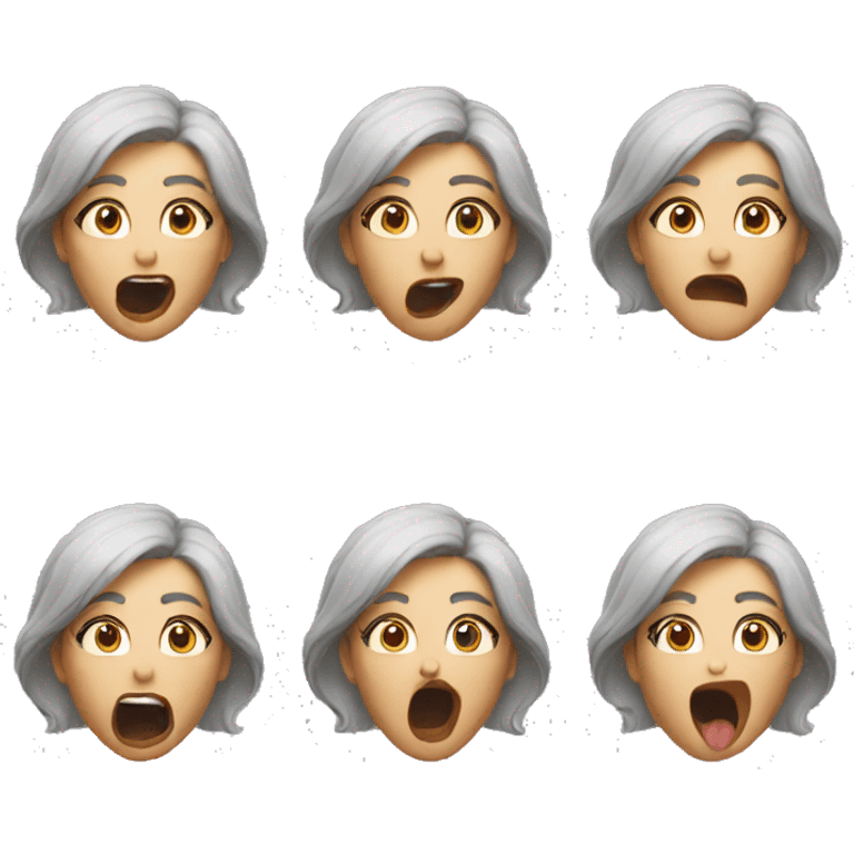 A woman   with her mouth open  emoji