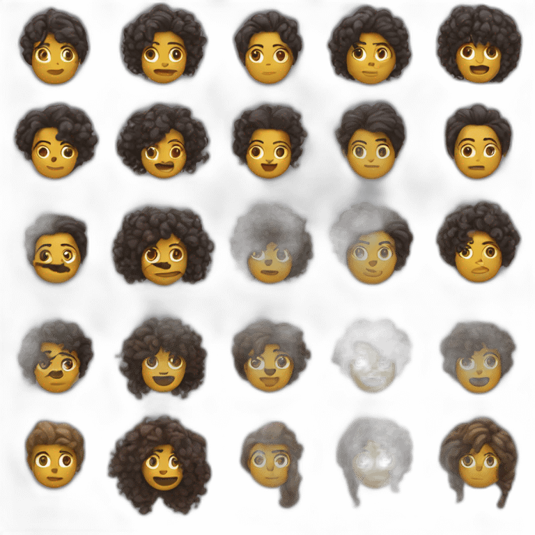 Dehors les cheveux et le nez  emoji