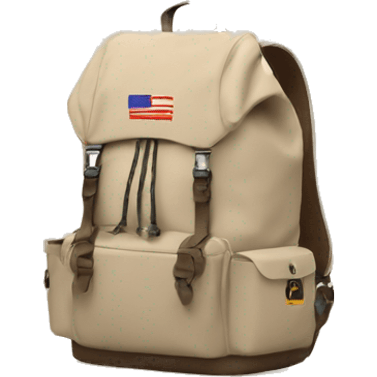 Mountain backpack beige  emoji