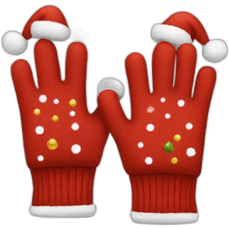 Christmas gloves emoji