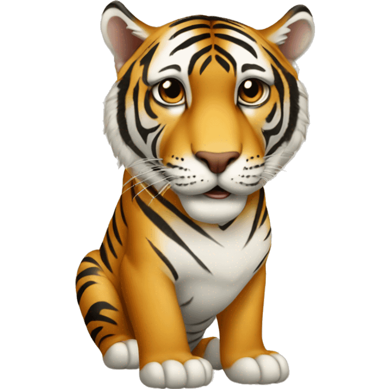 Tigre avec une pancarte GG emoji