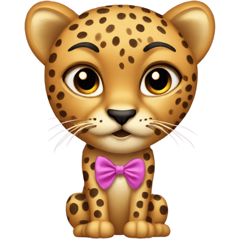 Cheetah with bow emoji