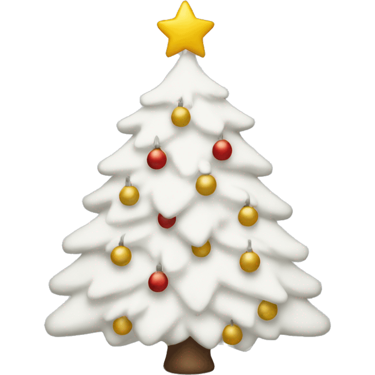 A white Christmas tree emoji