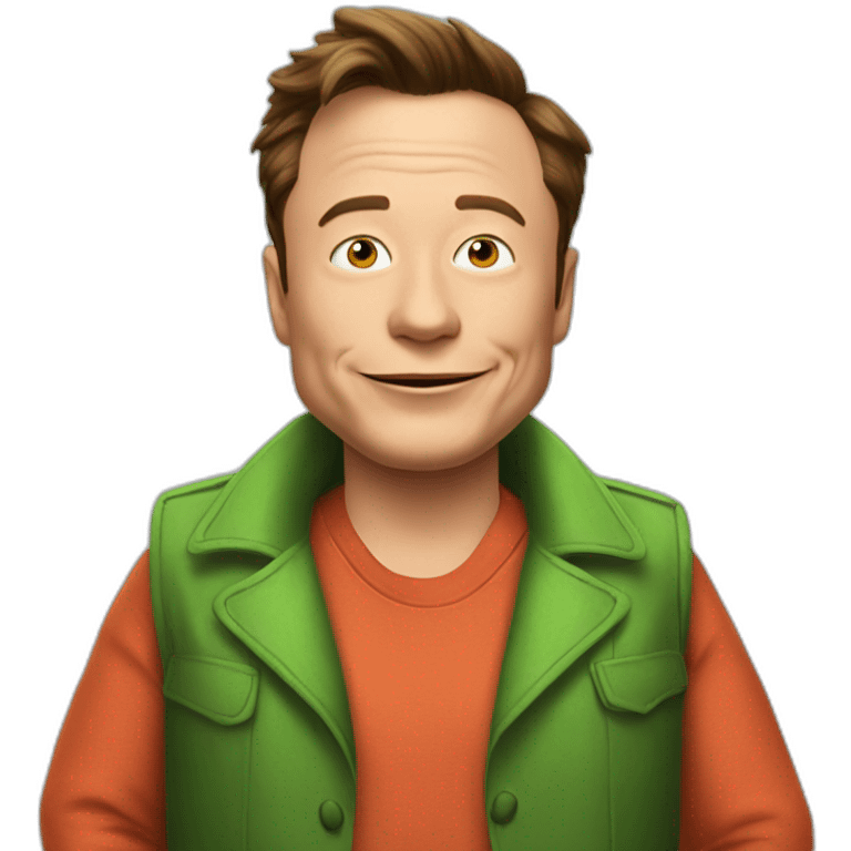 elon musk dressed as barney the dinosaur emoji