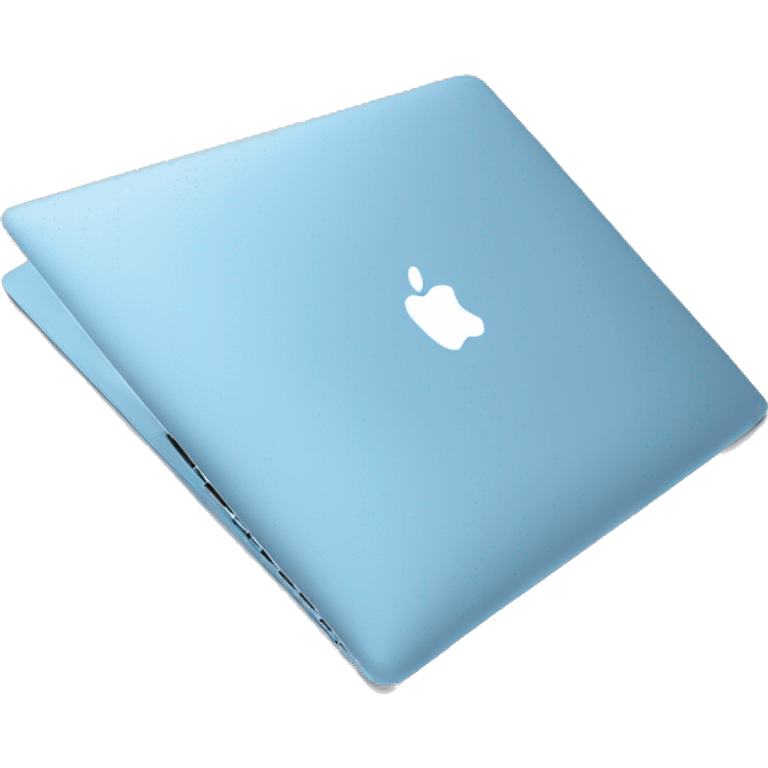 Light blue realistic macbook emoji