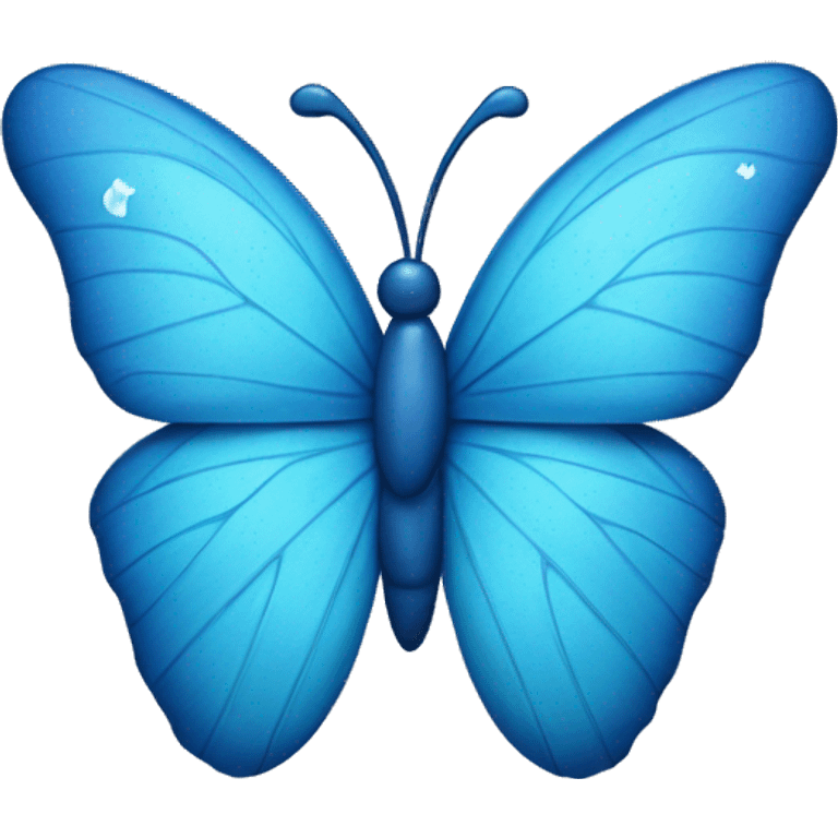 Blue Butterfly with Blue Hearts on Wings  emoji