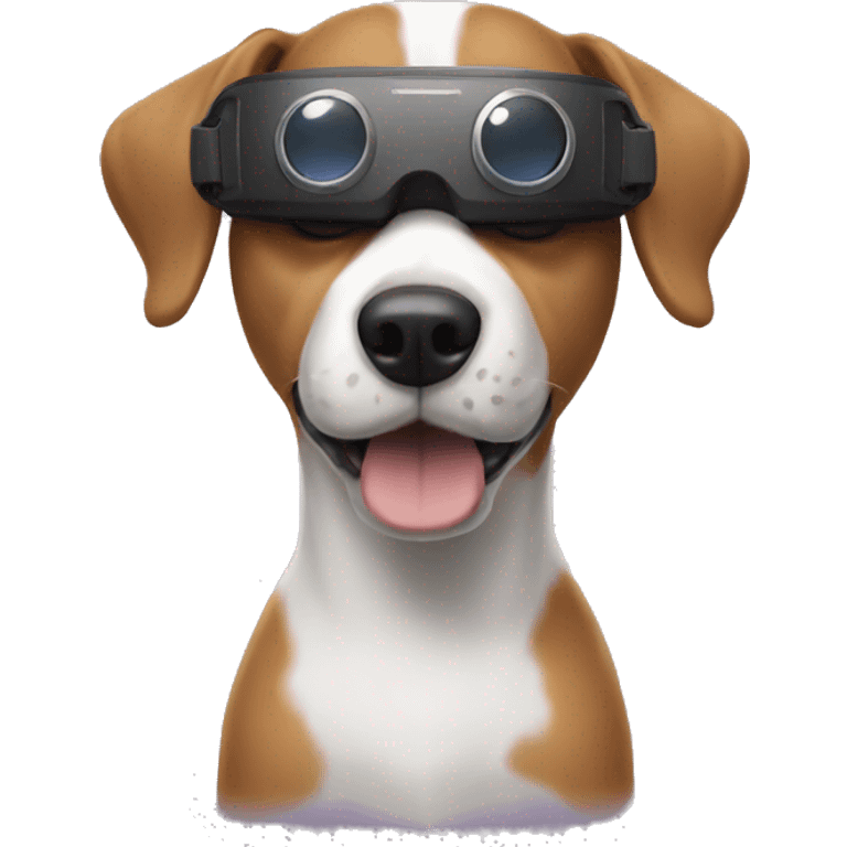 Dog with vr emoji