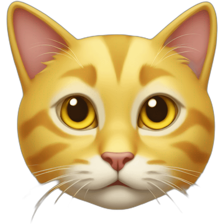 Yellow cat schocked ios  emoji