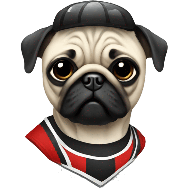 Pug in a hockey mask  emoji