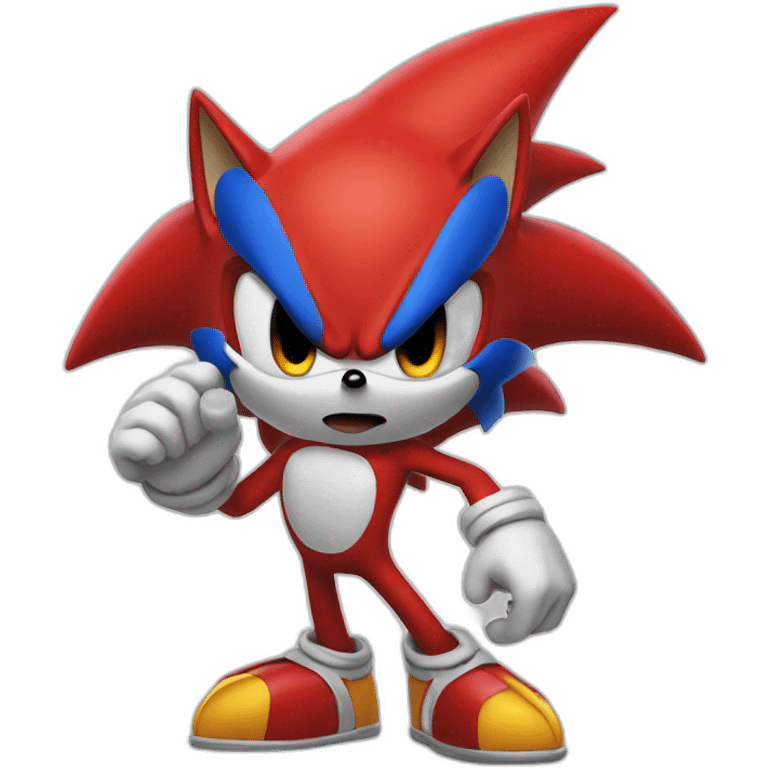 Red sonic emoji