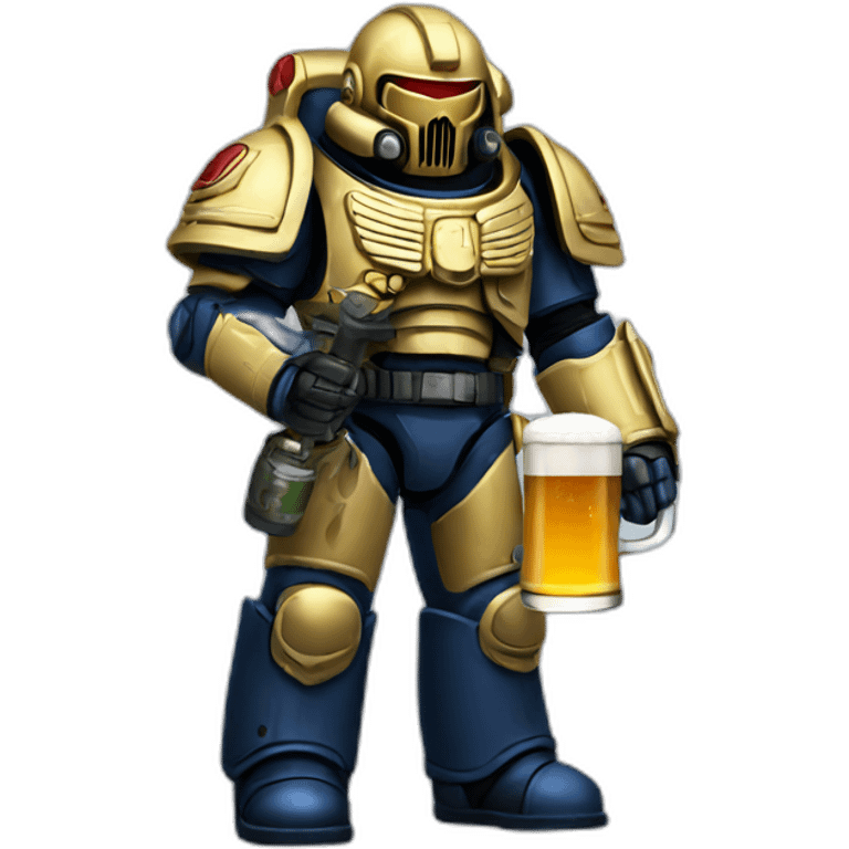 spacemarine with beer emoji