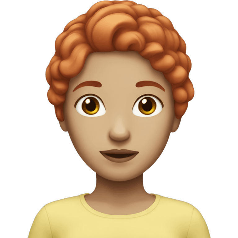 Girl red hair  white skin emoji