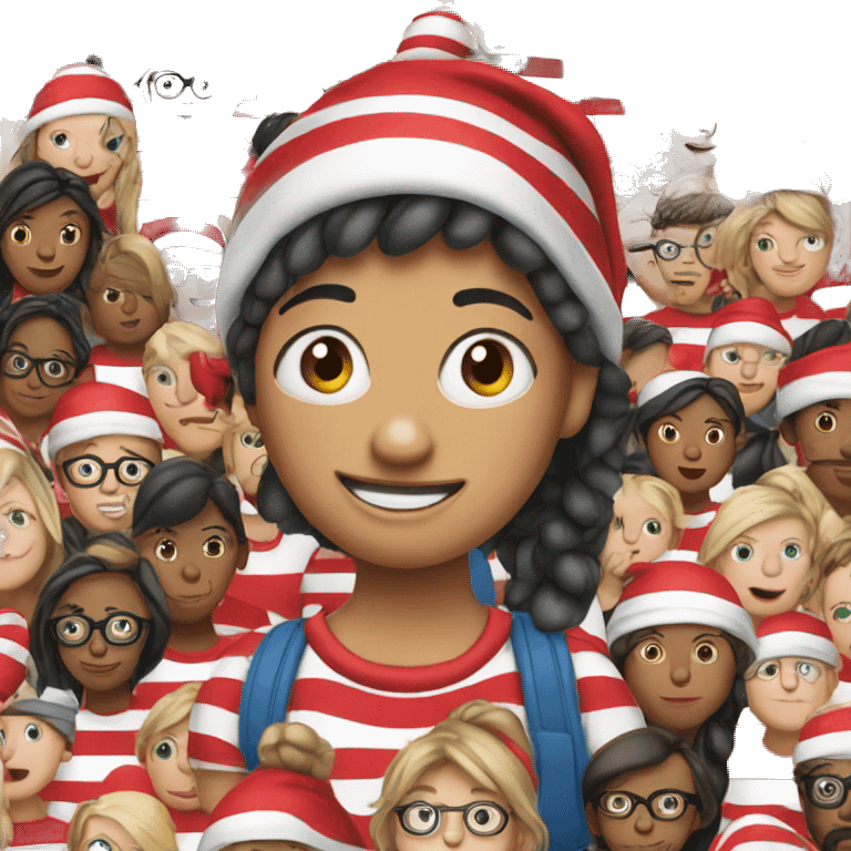 where's wally girl emoji