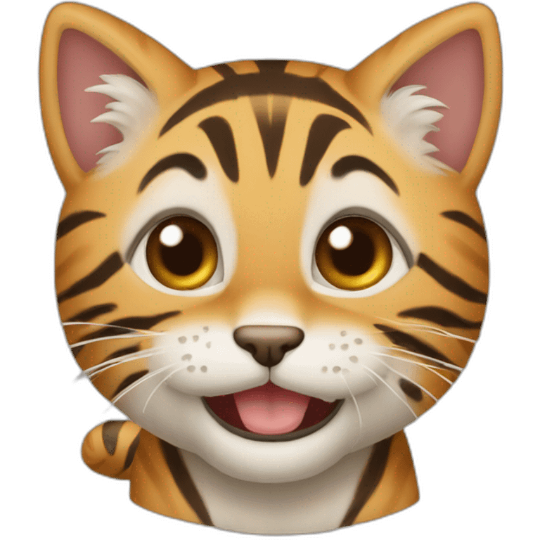 Chaton en tigre emoji