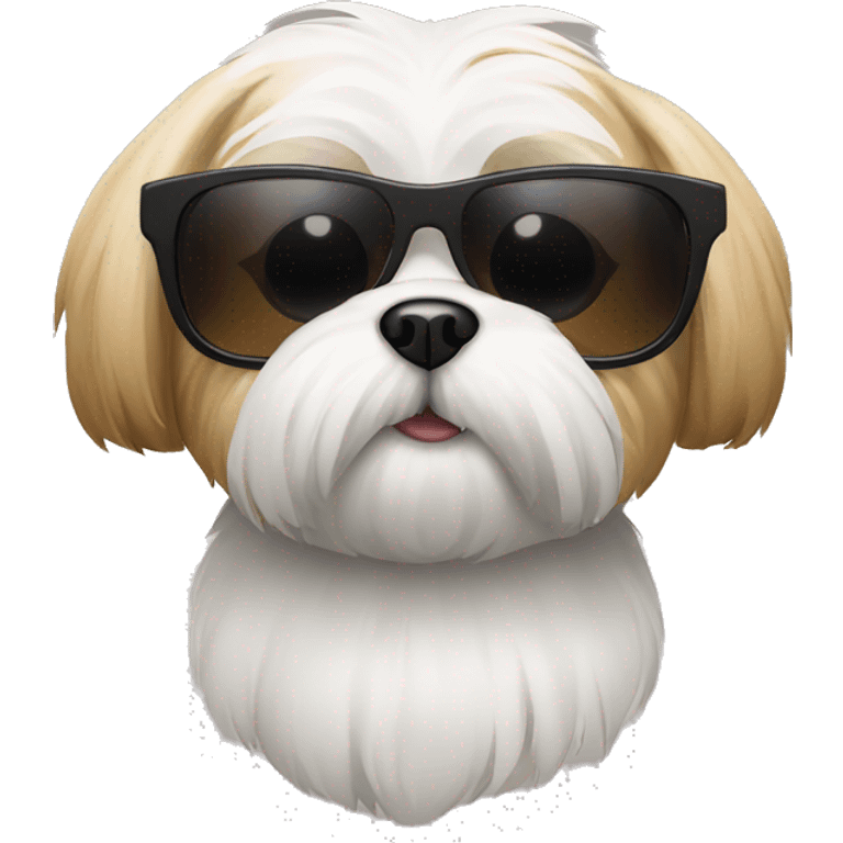 Shi tzu with sunglasses emoji