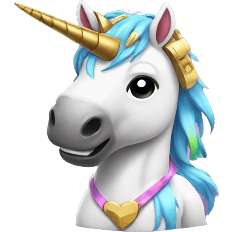 Unicorn gamer emoji