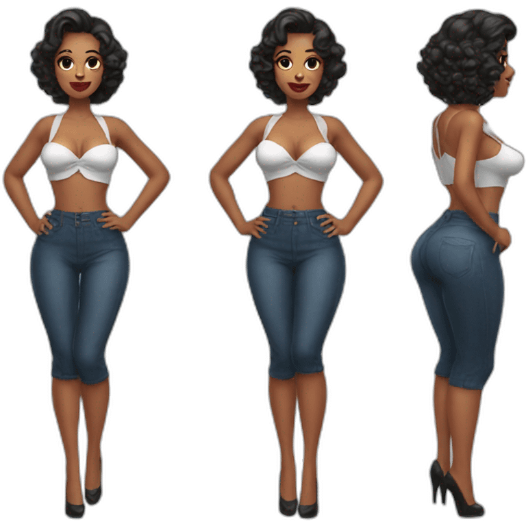 pinup woman full body emoji