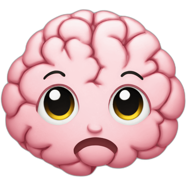 cute brain emoji