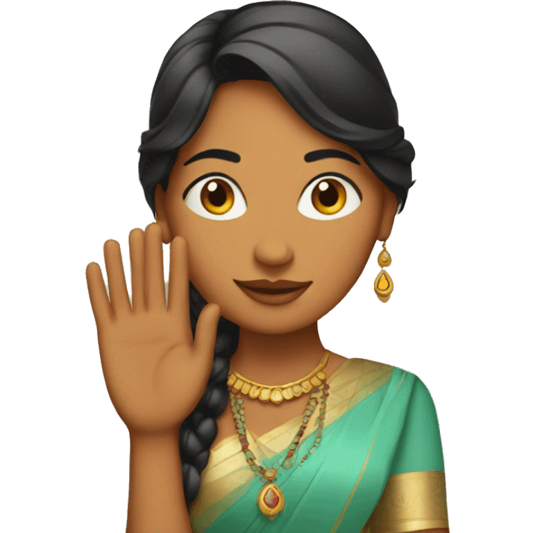 indian women up her hand emoji