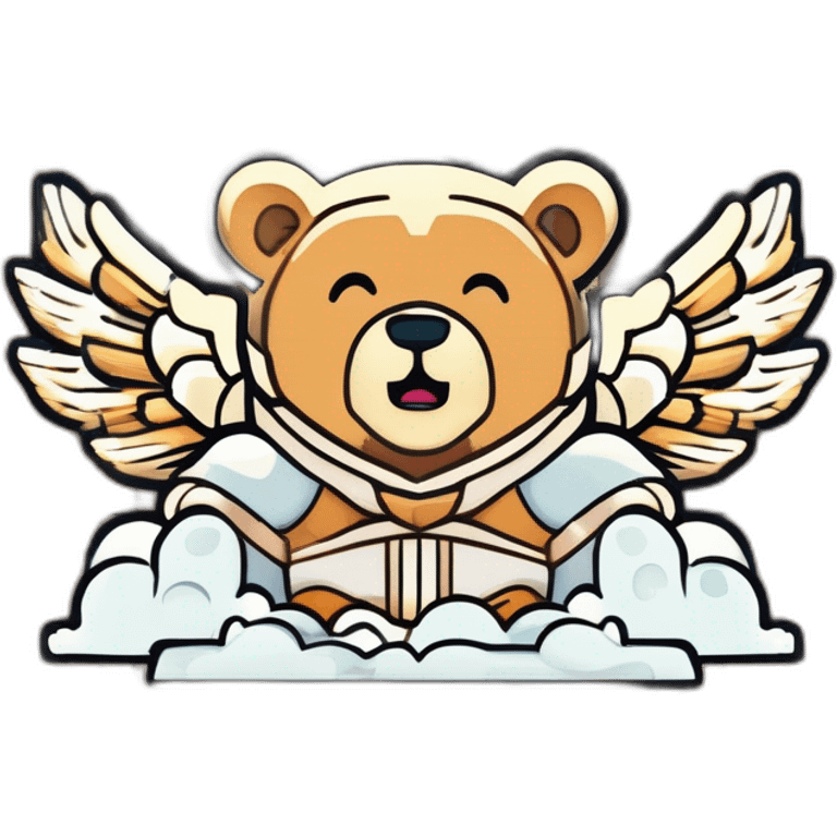 Heavenly bear of power at work emoji