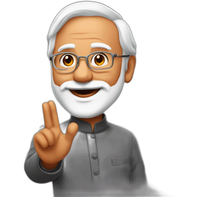 modi saying hi emoji