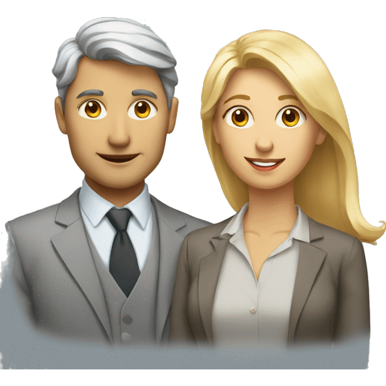 two investors man and woman emoji