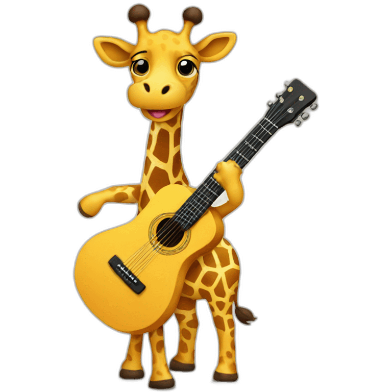 Giraffe playing guitar emoji