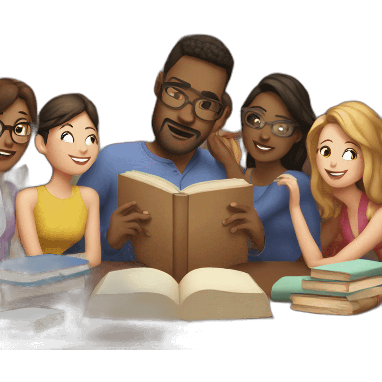 a book club group emoji