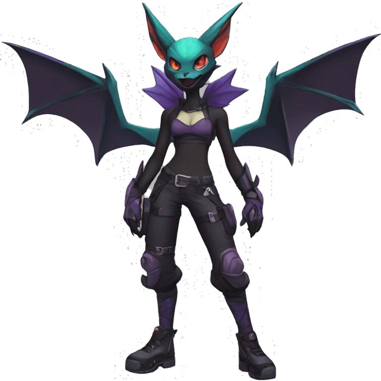 Dark Anthro Cool Noivern-Quiana-Pokémon Punk Techwear Full Body emoji