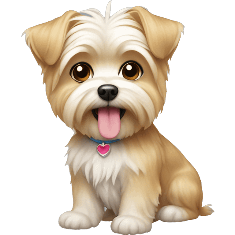 Cute morkie emoji