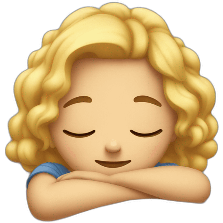 Fille mignonne qui dort emoji